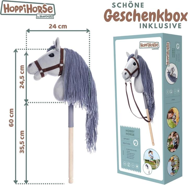 Produktbild No Name Pferd am Stock HOPPIHORSE Steckenpferd A4 grau