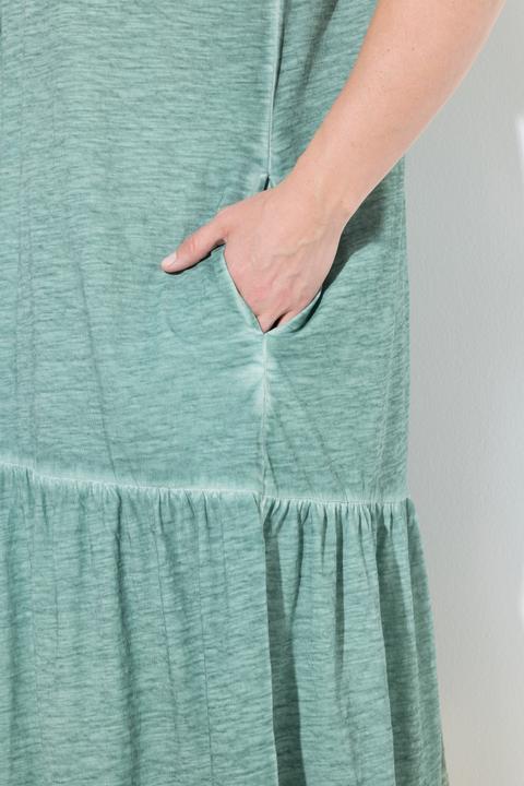 Immagine prodotto Ulla Popken Abito dal taglio svasato e smanicato in jersey con cool dye e scollo a girocollo (54)