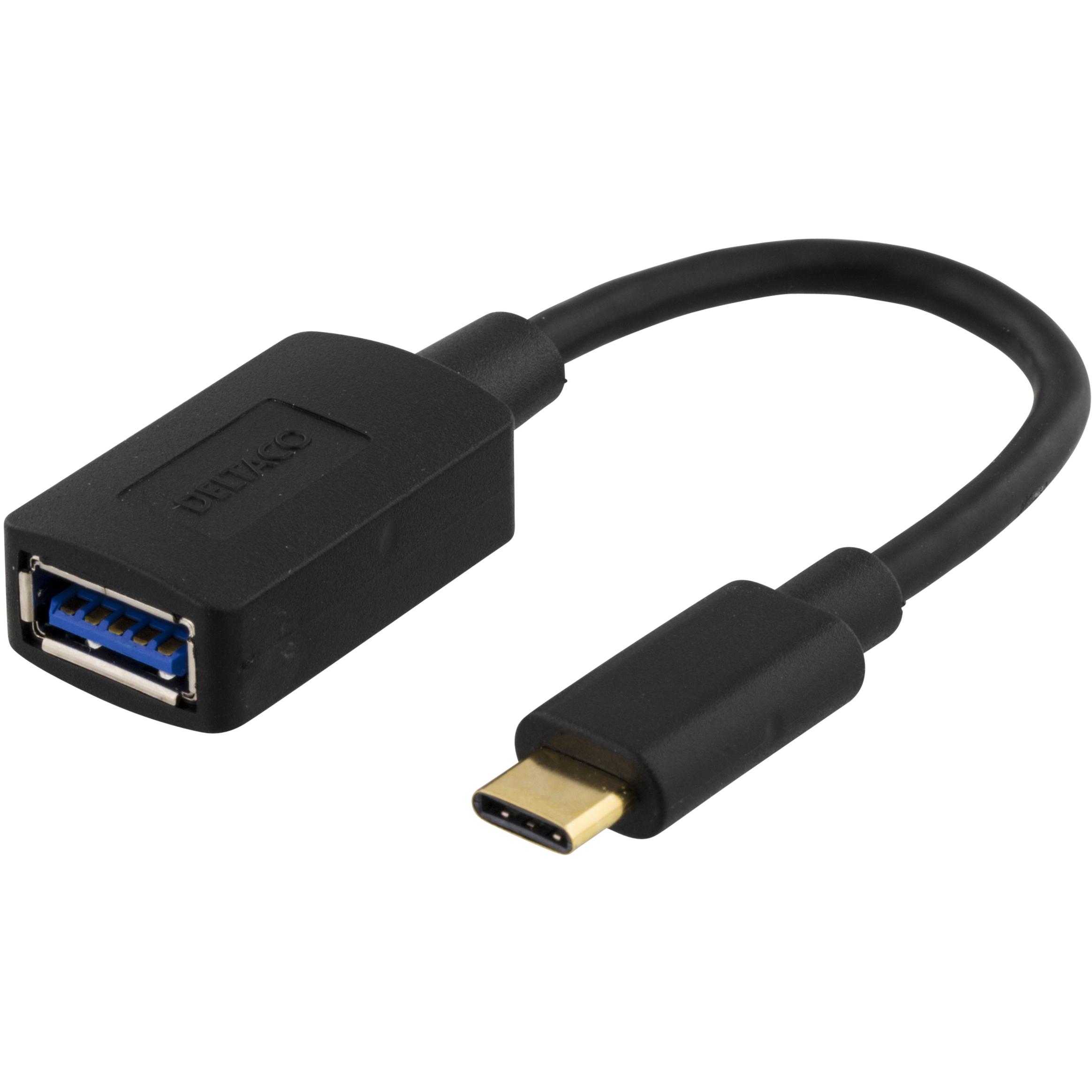 Deltaco USBC-1204 Cavo Usb A (0.15 M), Cavo Usb