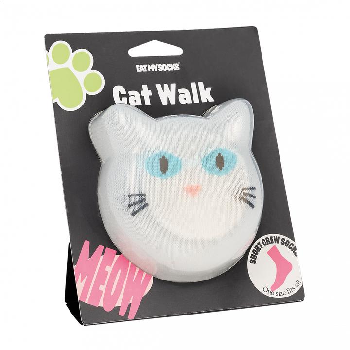 Produktbild Eat My Socks Cat Walk Socken, weiss (Einzelpack, One Size)