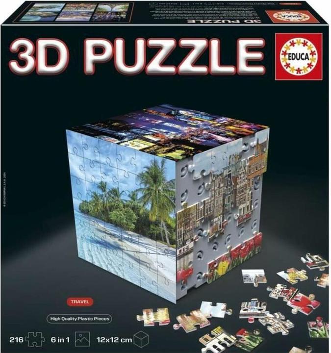 Immagine prodotto Educa Puzzle cubo 3D da viaggio (216 pezzi)