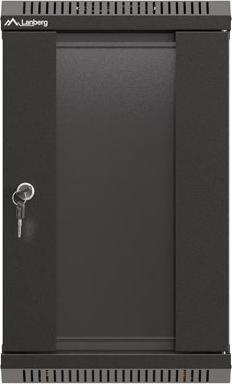 Produktbild Lanberg Szafa Instalacyjna Rack Wisząca 10 9u 300x300 Czarna Drzwi Przeszklone (Flat Pack) (9 HE, 10 Zoll Rack)