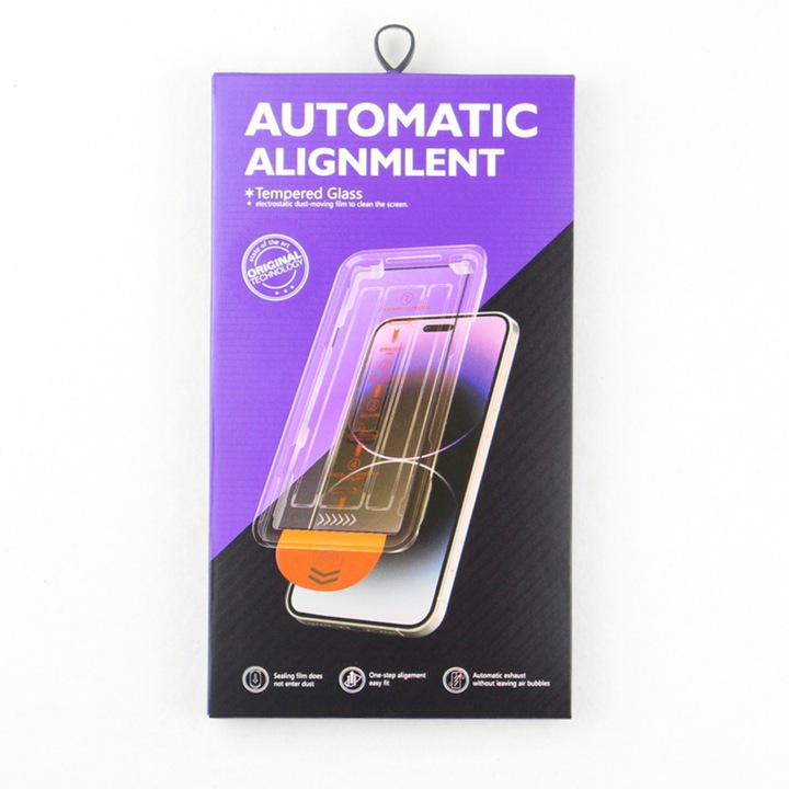 Produktbild OEM Gehärtetes Glas 9D Easy Tool für iPhone 15 6,1" Privatsphäre