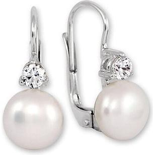 Brilio, Ohrringe, White gold earrings with crystal and pearl 745 235 001 00102 0700000