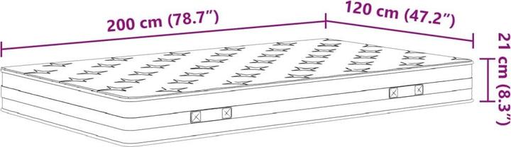 Actual product image vidaXL Bonnell-Federkern-Matratze (180 x 200 cm)