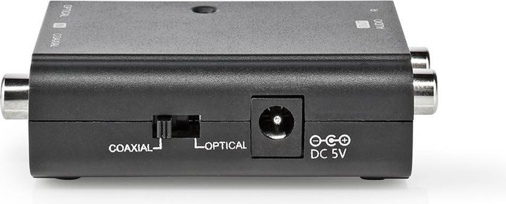 Immagine prodotto Nedis Connessioni a 2 vie del convertitore audio digitale - Ingresso: 1x S / PDIF (RCA) jack / 1x TosLink (0.05 m, Ottico)