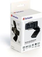 Produktbild Verbatim Webcam mit Mikrofon AWC-01 1080p Autofokus (3.60 Mpx)