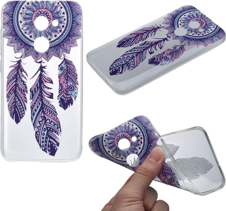 Produktbild König Design Henna Cover für Handy Alcatel A3 XL Case Schutz Hülle Silikon Bumper Traumfänger (Alcatel A3 XL)