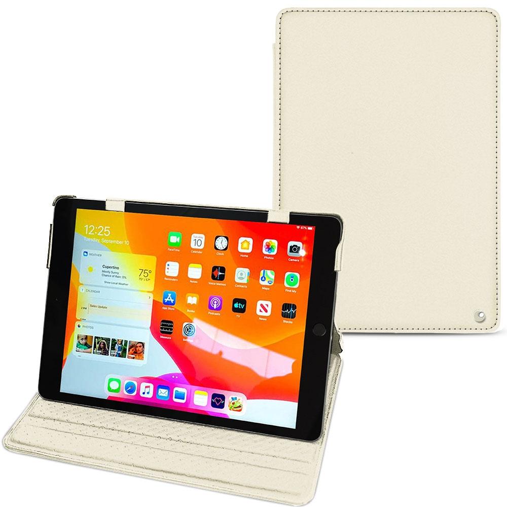 Noreve Lederschutzhülle horizontal (iPad 10.2 2019), Tablet Hülle, Weiss