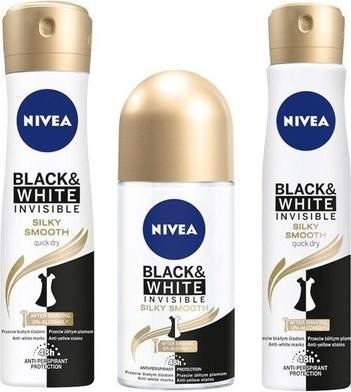 Actual product image NIVEA ack&White Invisible Silky Smooth Antiperspirant W (Roll-on, 50 ml)