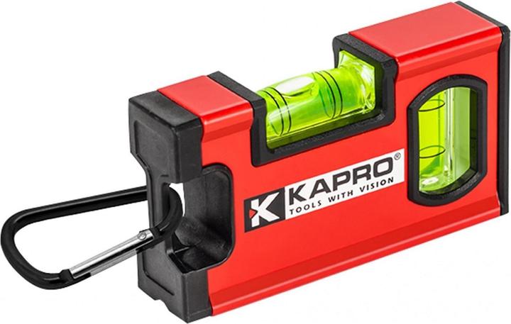 Actual product image Kapro 771 Twin Mini Level With Carabiner 10cm