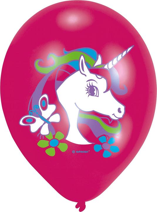 Produktbild Neutral Latexballons Einhorn 6 Stk. 9902173 pink, grün 27.5cm (6 x)