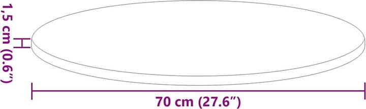 Produktbild VidaXL Tischplatte (70 x 70 x 1.5 cm)