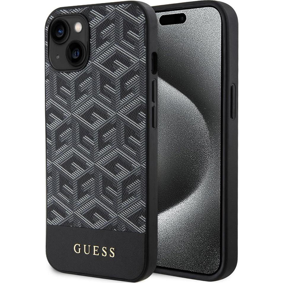 Guess GUHMP15SHGCFSEK iPhone 15 / 14 / 13 6.1" czarny/black hardcase GCube Stripes MagSafe (Apple iPhone 15), Smartphone...