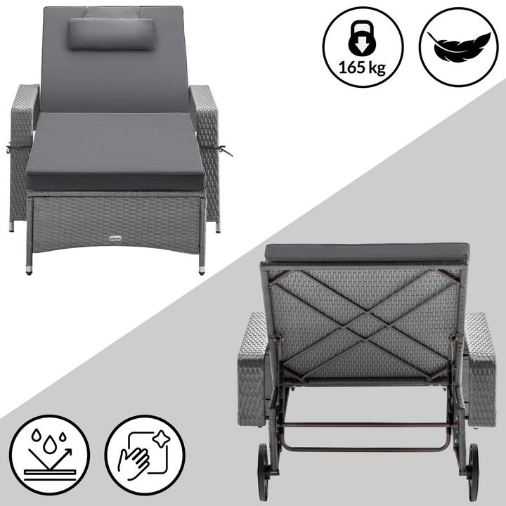 Actual product image Casaria Garden lounger (193 cm)