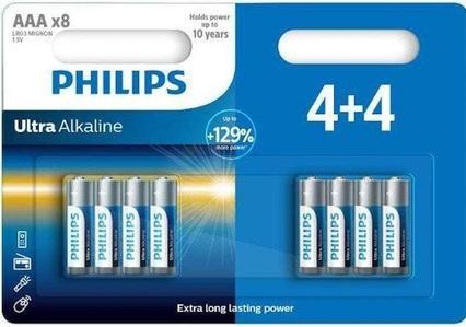 Produktbild Philips Ultra Alkaline AAA Batteries (8 Stk., AAA)