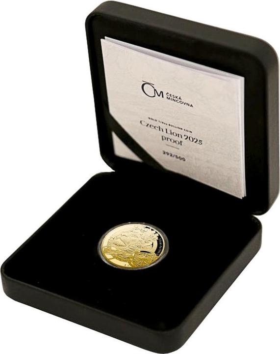 Produktbild Czech Mint Gold Tschechischer Löwe 1/4 oz - PP - 2025 (inkl. Etui und COA) (2025)