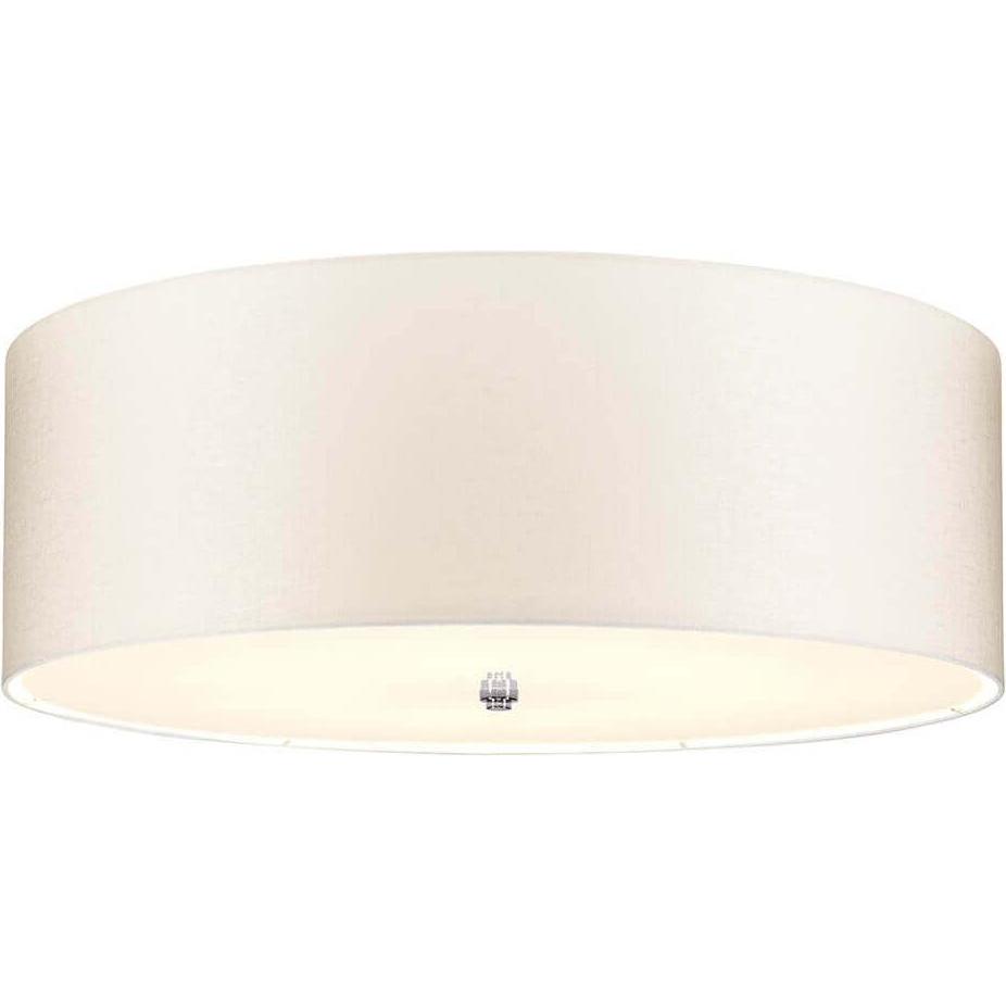 Elstead Lighting, Wandleuchte + Deckenleuchte, Fletcher Deckenleuchte E27 7-fach 28cm Poliertes Chrom Elfenbein (E27)