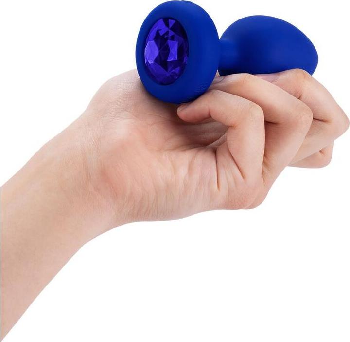 Actual product image B-Vibe Vibrating Jewel Plug L/XL Navy