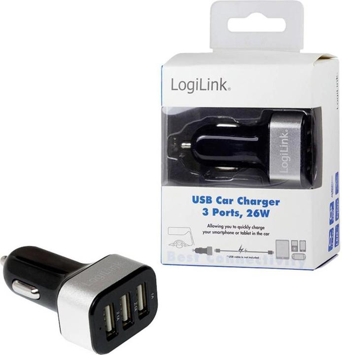 Actual product image LogiLink USB car power supply