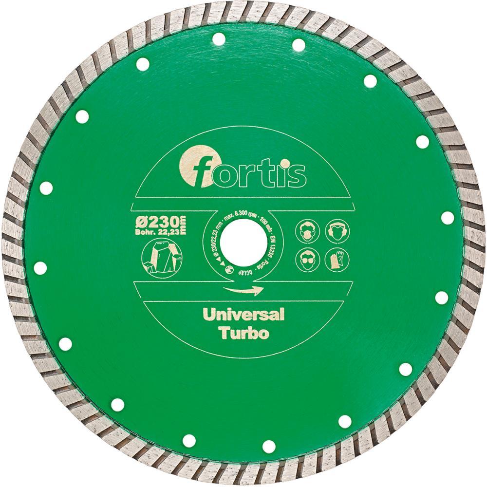 Magni, Sägeblatt, Diamant-Trennscheibe Universal Turbo Ø 180 mm turbosegmentiert 10 mm Bohrung 22,2 mm FORTIS