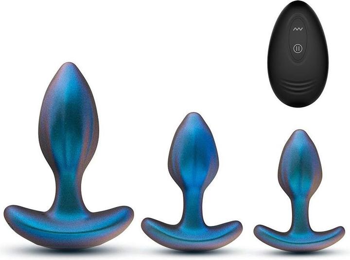 Actual product image Blush Anal Adventures Matrix - Cosmos Plug Vibrating Anal Training Kit with Wireless Remote - 10 Vib