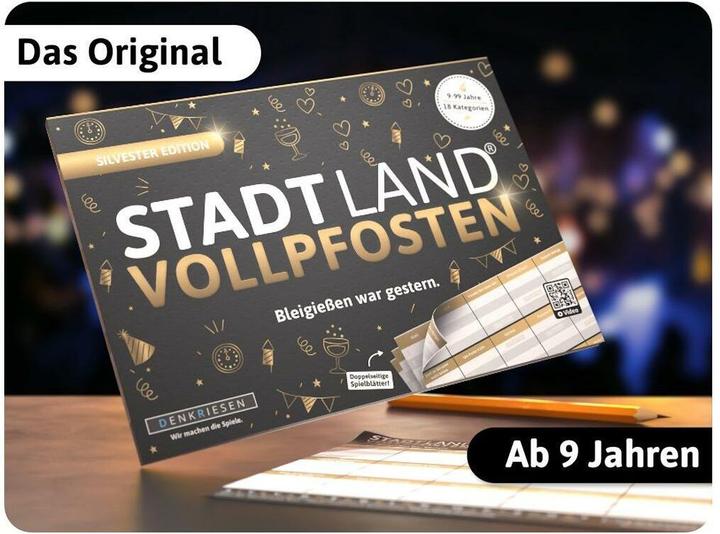 Produktbild Denkriesen Stadt Land Vollpfosten - A4 Block Silvester Edition (d) (Deutsch)