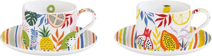 Produktbild Easy Life Coffee Mania 2er Kaffeetasse m. Untert. GB "Tutti Frutti", 2 (240 ml, 2 x)