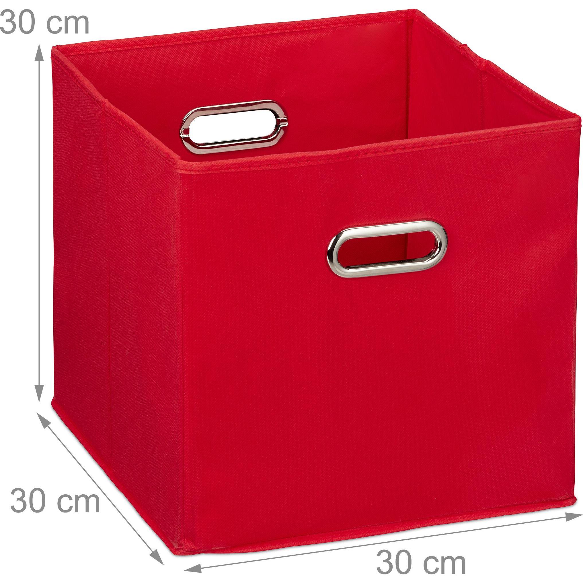 Thumbnail - Relaxdays, Aufbewahrungsbox, 4x Aufbewahrungsbox (30 x 30 x 30 cm, 26 l)