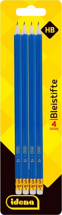Actual product image Idena Pencil HB 4s with eraser tip FSC100% (2 mm, HB, 4 x)