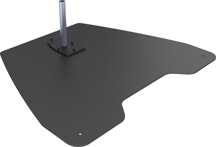 Multibrackets Plaque de sol fix Small, noir pour série Pro (Platines de montage / d'adaption)