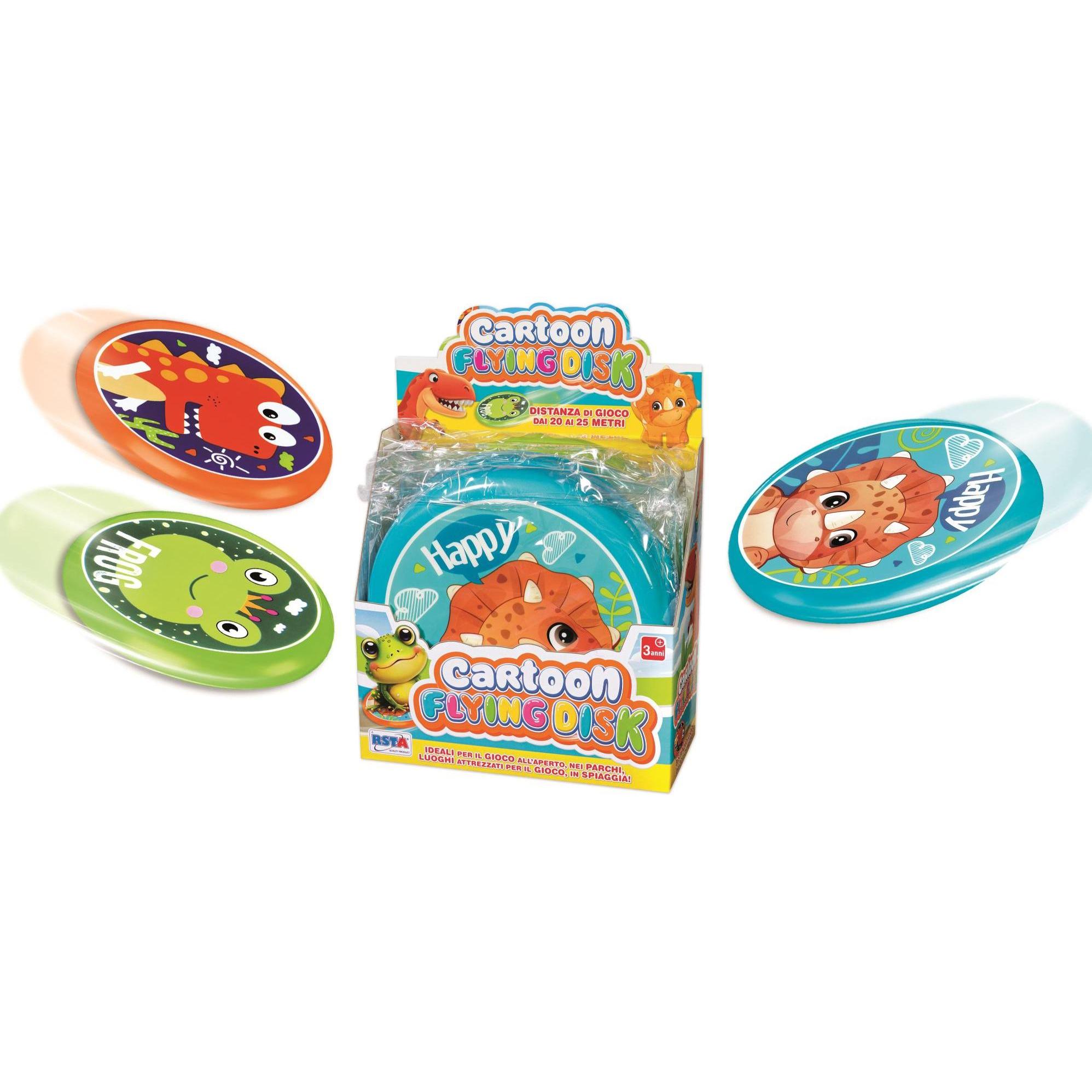 Rs Toys Freesbe Cartoon Morbido Dino/Rana Diam. 20,5 cm