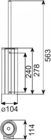Produktbild Keuco WC-Bürstengarnitur Plan Care Aluminium silber eloxiert 34964