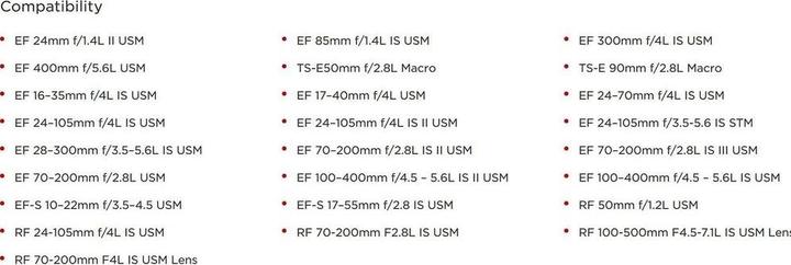 Valori nutrizionali e ingredienti Canon E-77 Ii (77 mm)