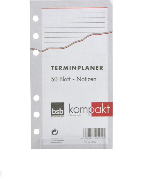 Produktbild BSB-Obpacher Einlagen für Timer ca. A6 liniert 50 Blatt (A6)