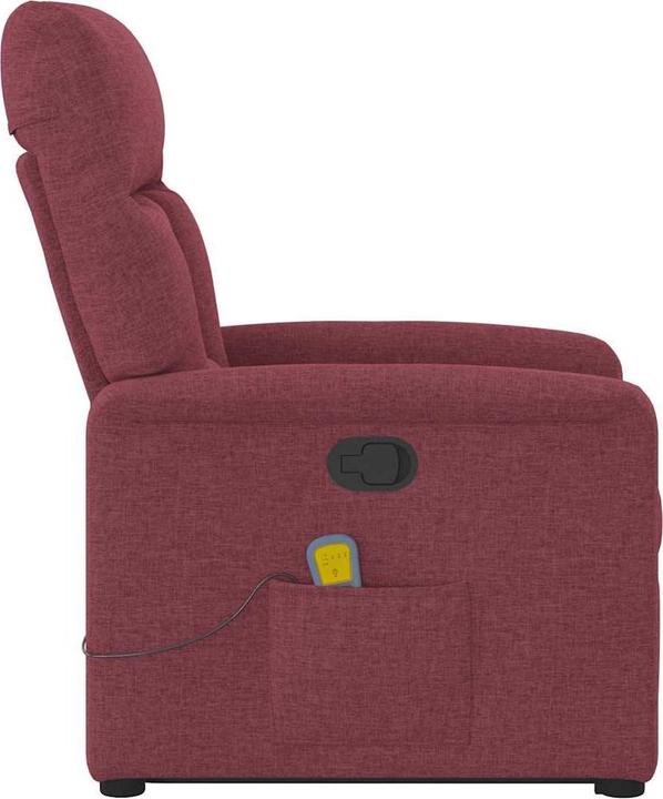Produktbild VidaXL Massagesessel mit Aufstehhilfe Weinrot Stoff