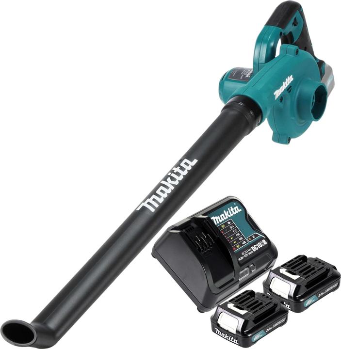 Actual product image Makita UB 101 DSA battery blower 12 V max. + 2x battery 2.0 Ah + charger (Rechargeable battery operated, Leaf blower)