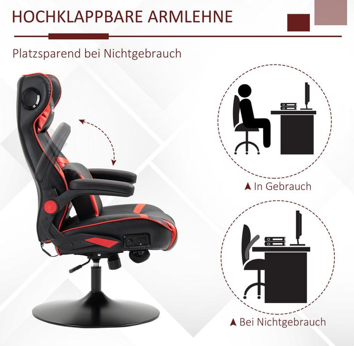 Image du produit Vinsetto Fauteuil de jeu avec haut-parleur