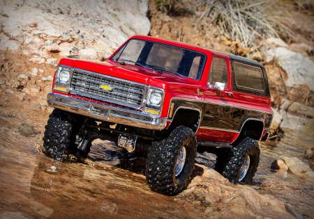 Image du produit Traxxas TRX-4 79 Chevy Blazer rouge/noir 1/10 Crawler RTR Brushed, Clipless, sans batterie ni chargeur (RTR Prêt à fonctionner)
