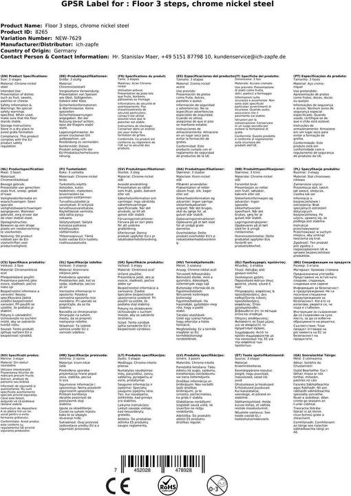 Immagine prodotto Ich-zapfe Etagere a 3 livelli