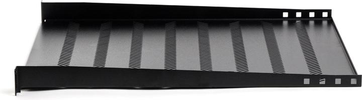 Actual product image Digitus Fixed shelf 19 1U depth 650 mm Load capacity 25 kg 4-point mounting black Screws and Gr