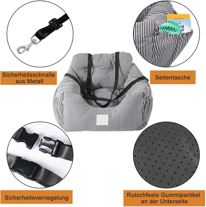 Actual product image Caliyo Hundeautositz mit Sicherheitsgurten (Cat, Dog, Washable)