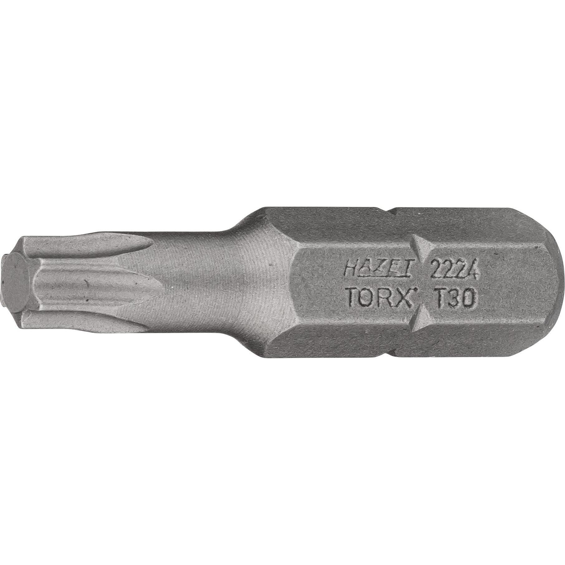 HAZET, Bits, Bit 2224-T30 ∙ Sechskant8 (5/16 Zoll) ∙ Innen TORX Profil ∙ T30 (T30)