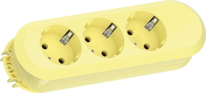 Produktbild Bachmann Steckdosenleiste SMART 3-fach, Lemon Yellow, 1,5m, ohne Schalter (3 x, CEE 7/3, 1.50 m)