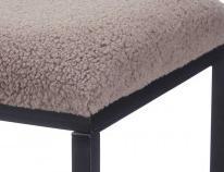 Actual product image Giftdecor gray sheepskin bench (81 cm)