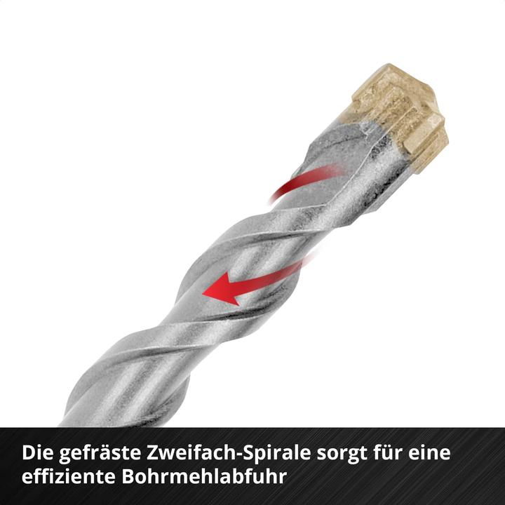 Actual product image Einhell SDS-Plus drill bit set 265515, 6-14 mm, 210 mm, 7-piece (10, 12, 14 mm, 2 x 8, 2 x 6)