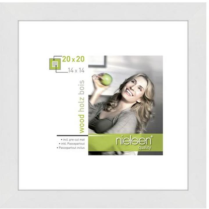 Actual product image Nielsen Picture Frame 8988052 Apollon White 20x20 / 14x14 cm (20 x 20 cm)