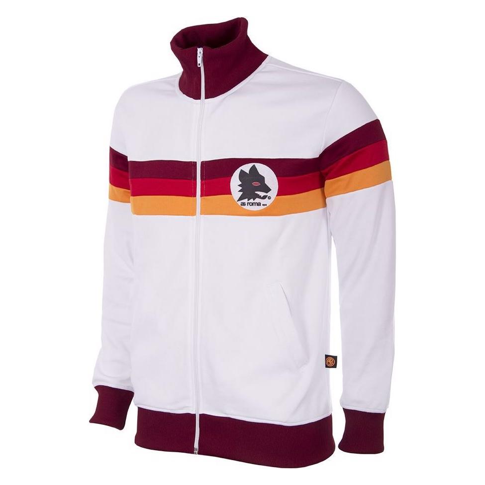 Copa Football, Herren, Laufjacke, As Roma 1981 - 82 Retro Jacke (Xl), Weiss, Xl