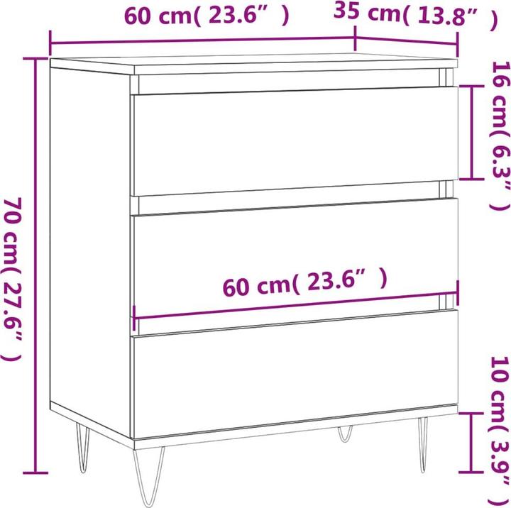 Image du produit vidaXL Sideboard (60 x 35 x 70 cm)
