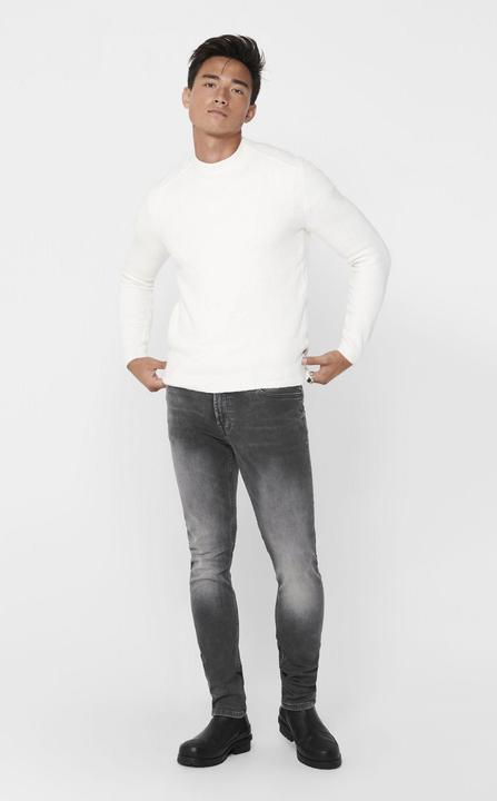 Actual product image Only & Sons ONSLoom Slim Zip Sweat Grey Slim Fit Jeans (W32/L34)